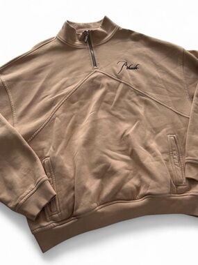 Rhude Men's Zip-Up Sweatshirt in Taupe